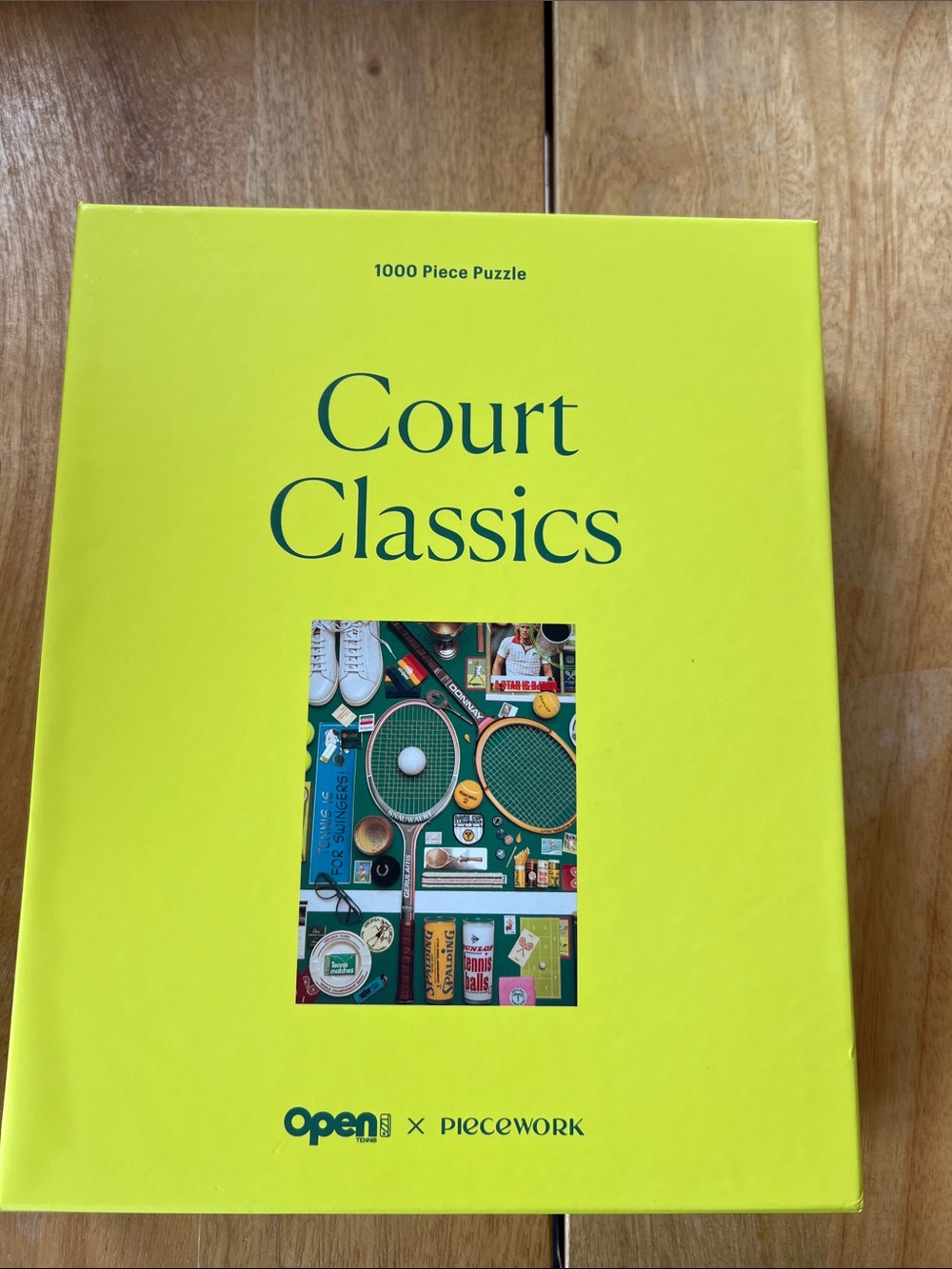 Sports Tennis Puzzle Print in Green